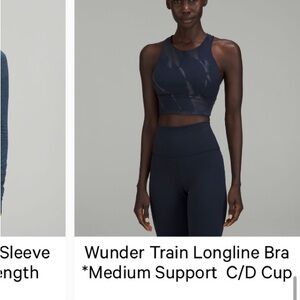 lululemon athletica Blue Tie-Dye Sports Bra